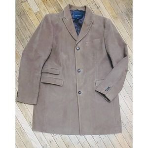 Banana Republic Mens Moleskin Topcoat in Camel Brown XL